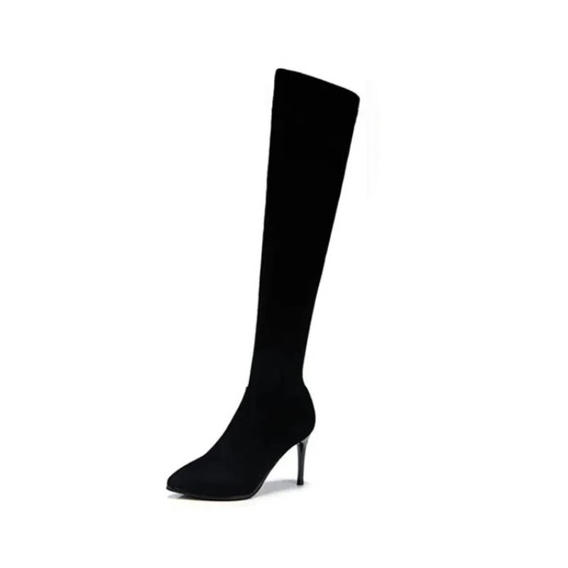 Sock Boot Women - Seksowne damskie kozaki sięgające do uda,
