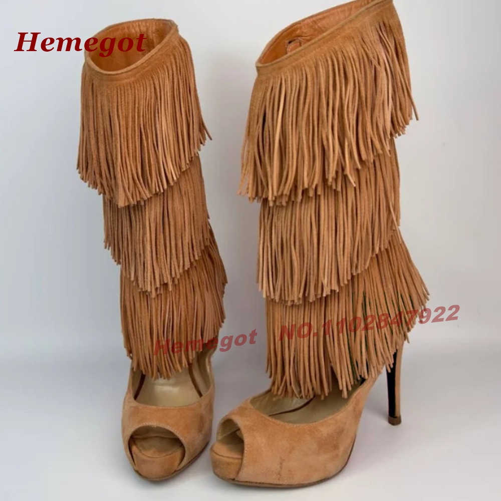 Sandały-kozaki z frędzlami, od – Knee High Boots Women recenzja i cena