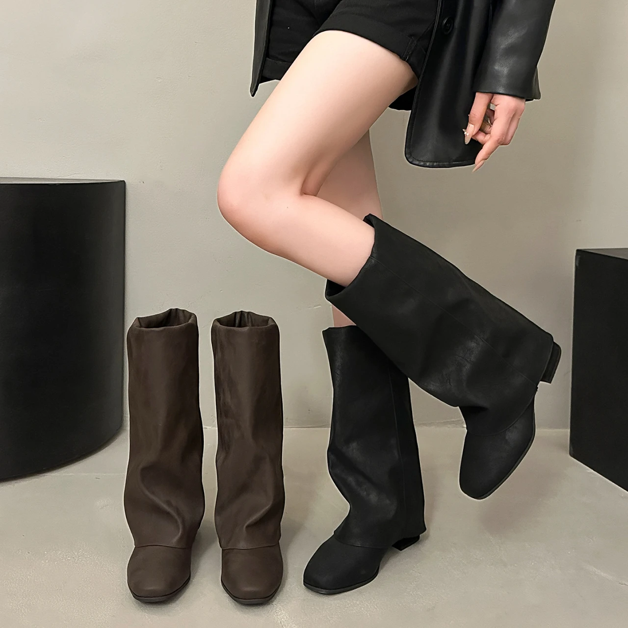 Modne damskie kozaki do kolan  – Knee High Boots Women recenzja i cena