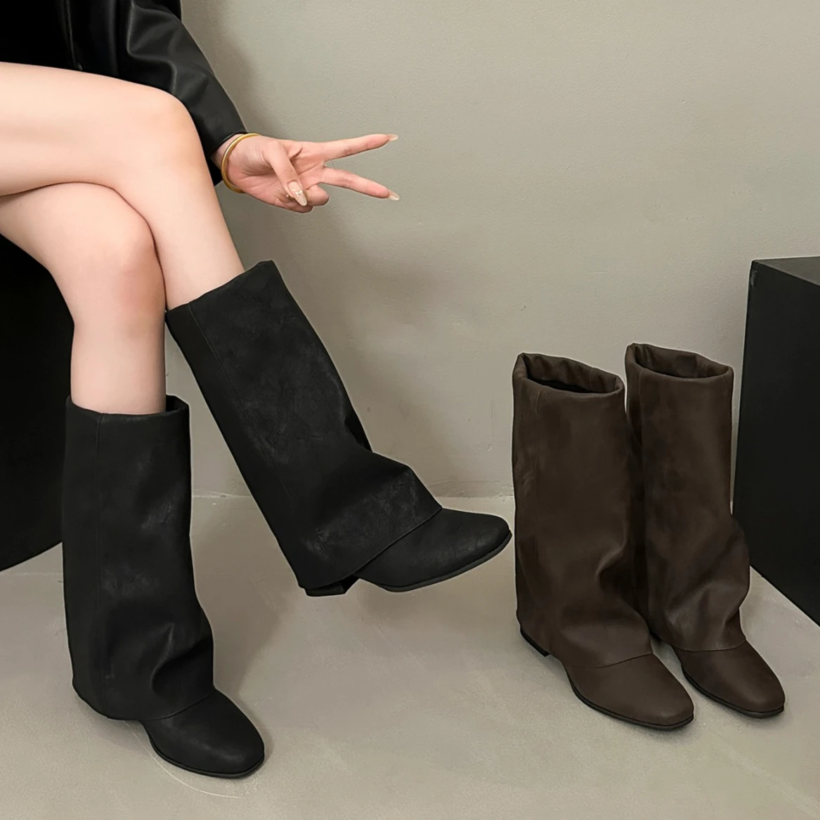 Modne damskie kozaki do kolan  – Knee High Boots Women recenzja i cena